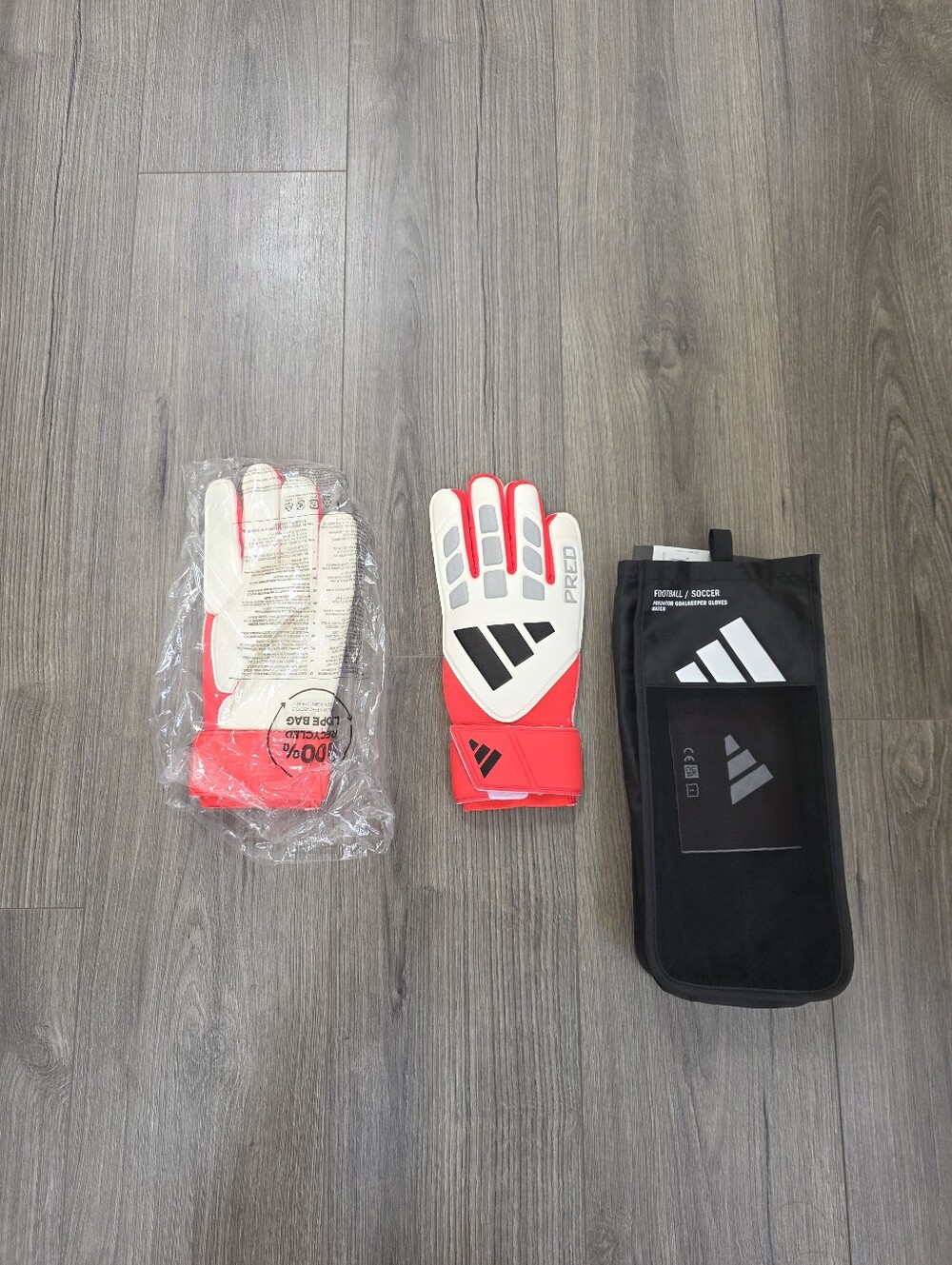 Adidas Adult Predator Match Fingersave Goalkeeper Gloves Size 10